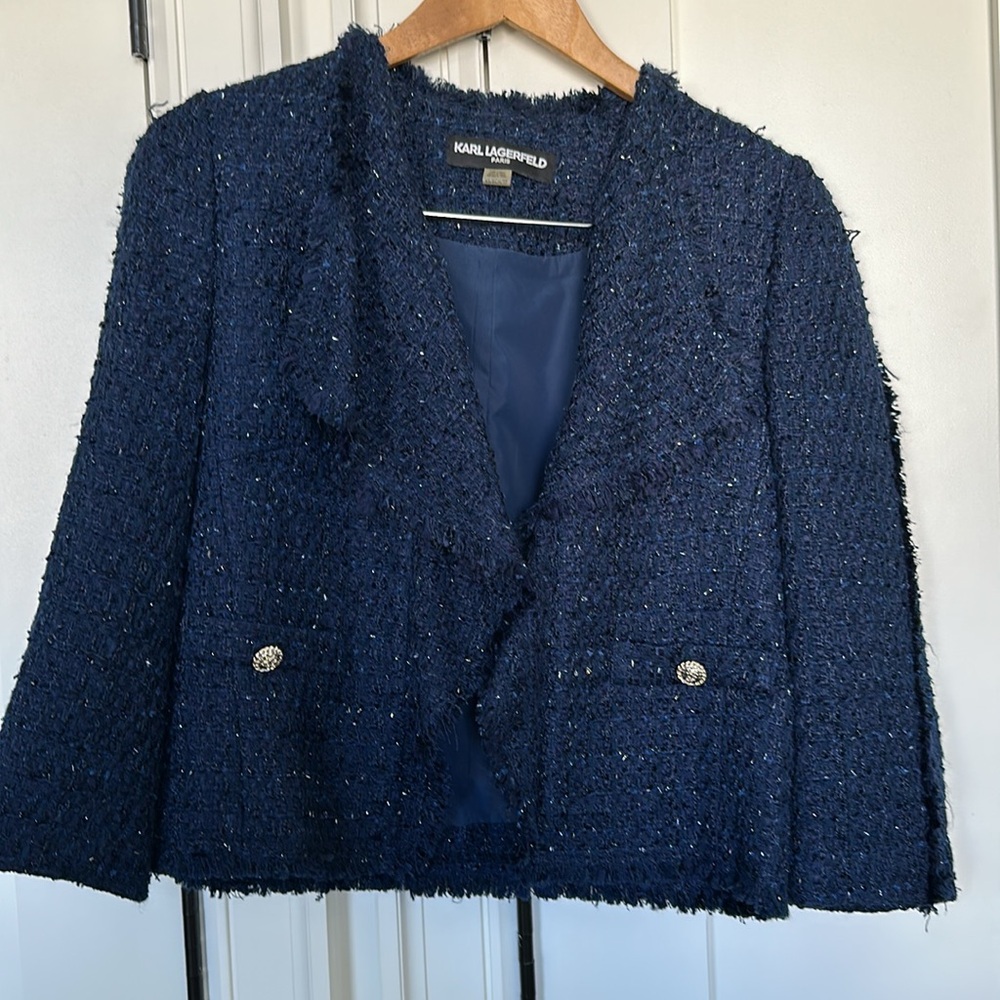 Karl Lagerfeld Bouclé Blazer
